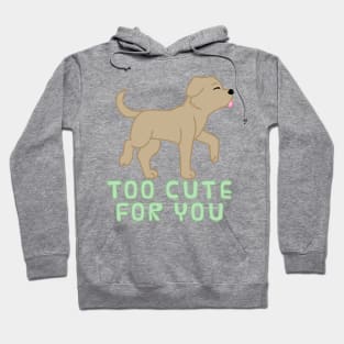 too cute for you (brown lab) Hoodie